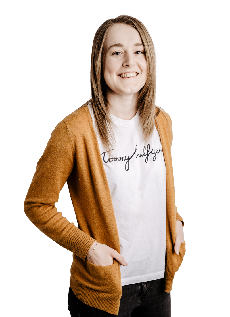 Female student smiling to camera