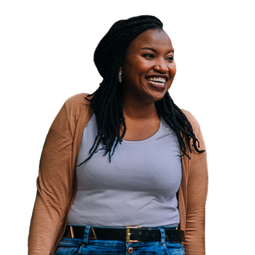 Female student smiling at camera