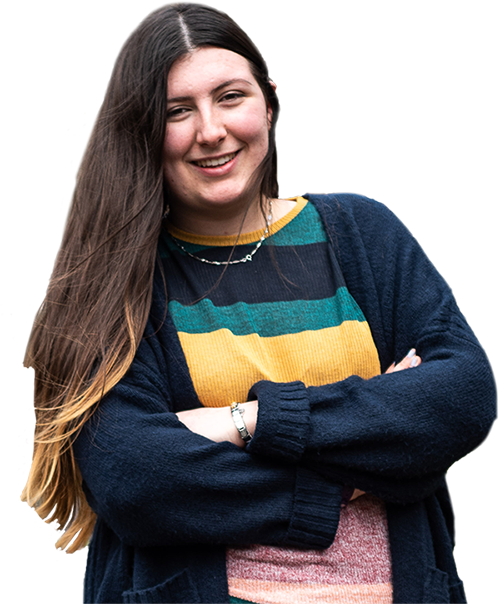 Female student smiling at camera