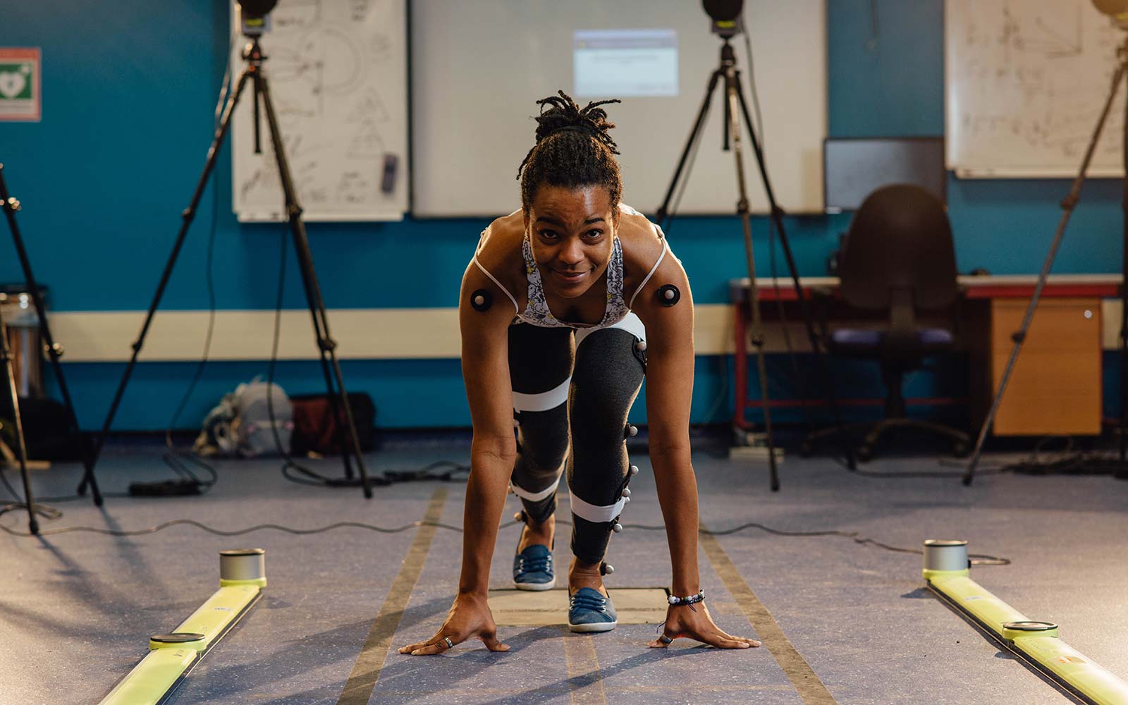 Physical Education student undertaking fitness test