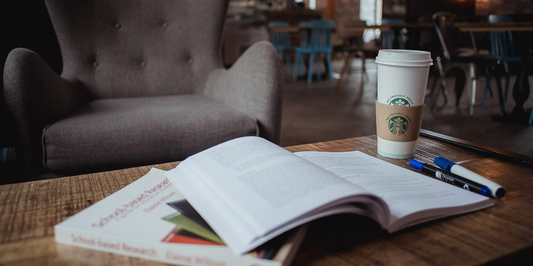 Studying at Starbucks Coffee Lounge