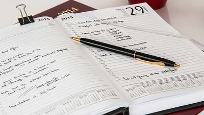 Diary pages