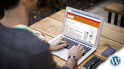 blogging on a laptop
