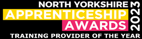 North Yorkshire Apprenticeship Awards Training Provider of the Year 2023 logo.