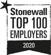 Stonewall top 100 employers 2020 award