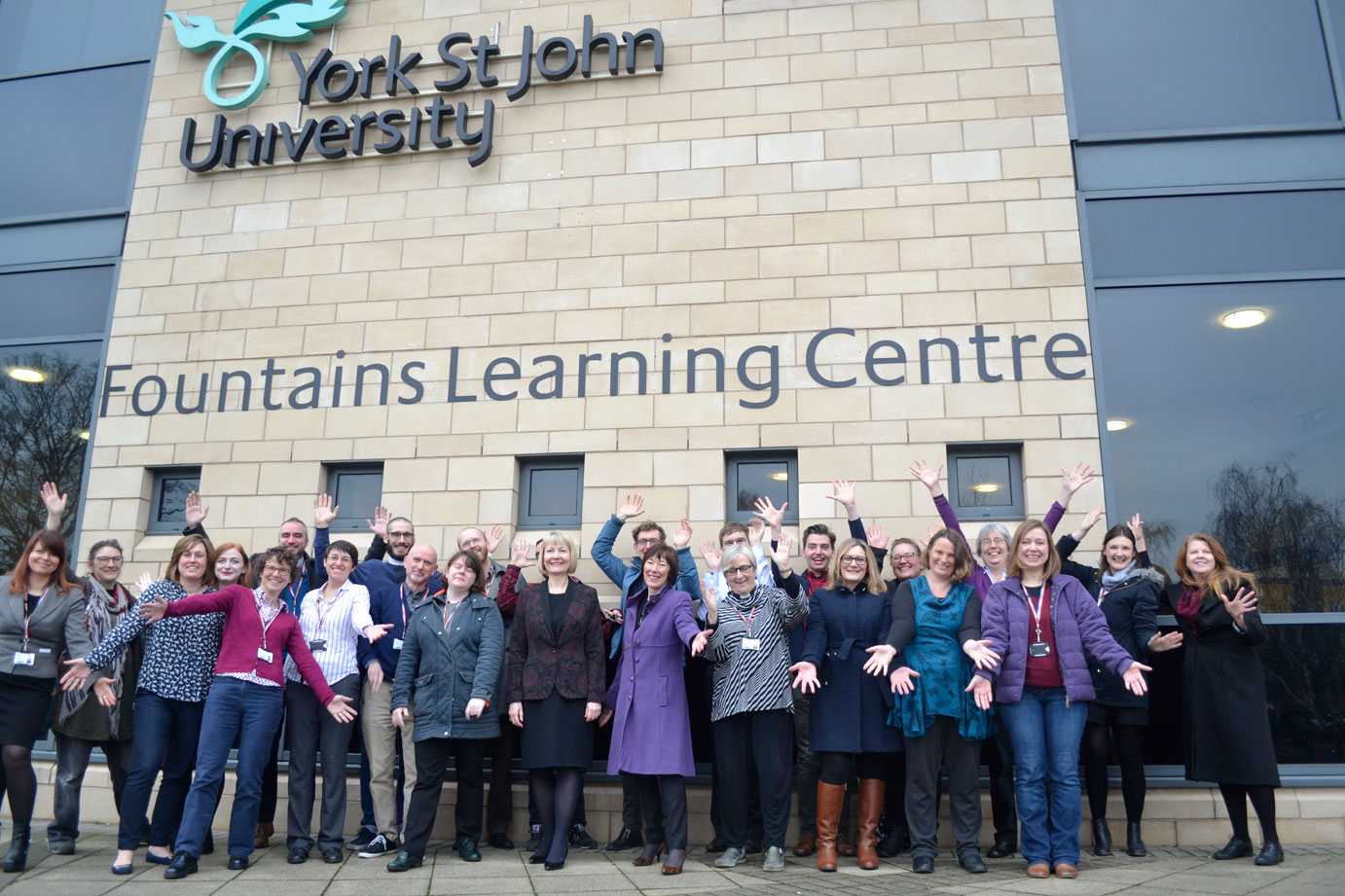 LGBT Staff Network team outside Fountains Learning Centre