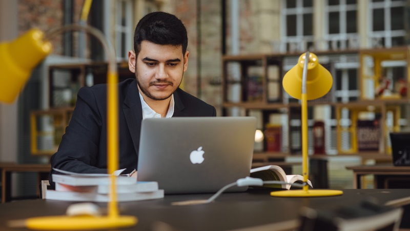 Student on laptop
