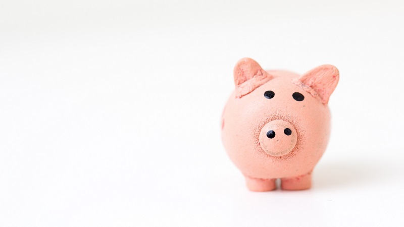 A ceramic piggybank