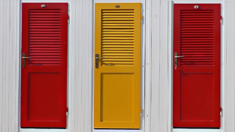 3 closed doors