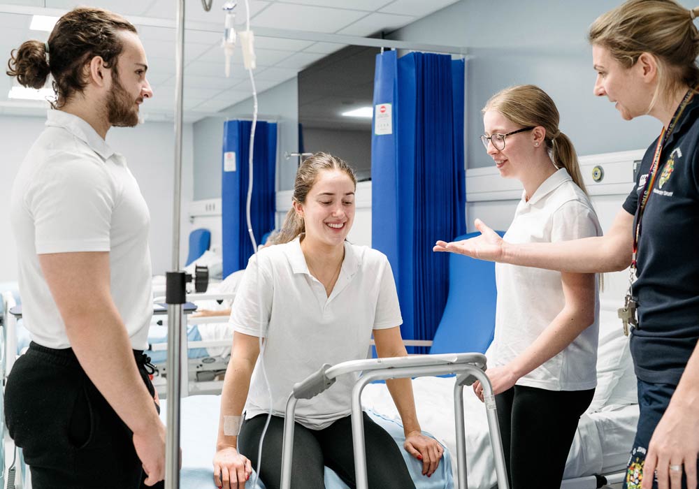 Students in a Physiotherapy class