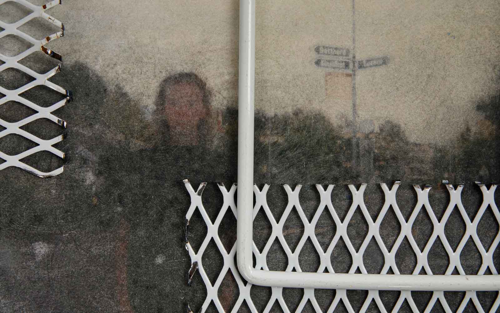 A close up of a mixed-media artwork by Isabel Payne.