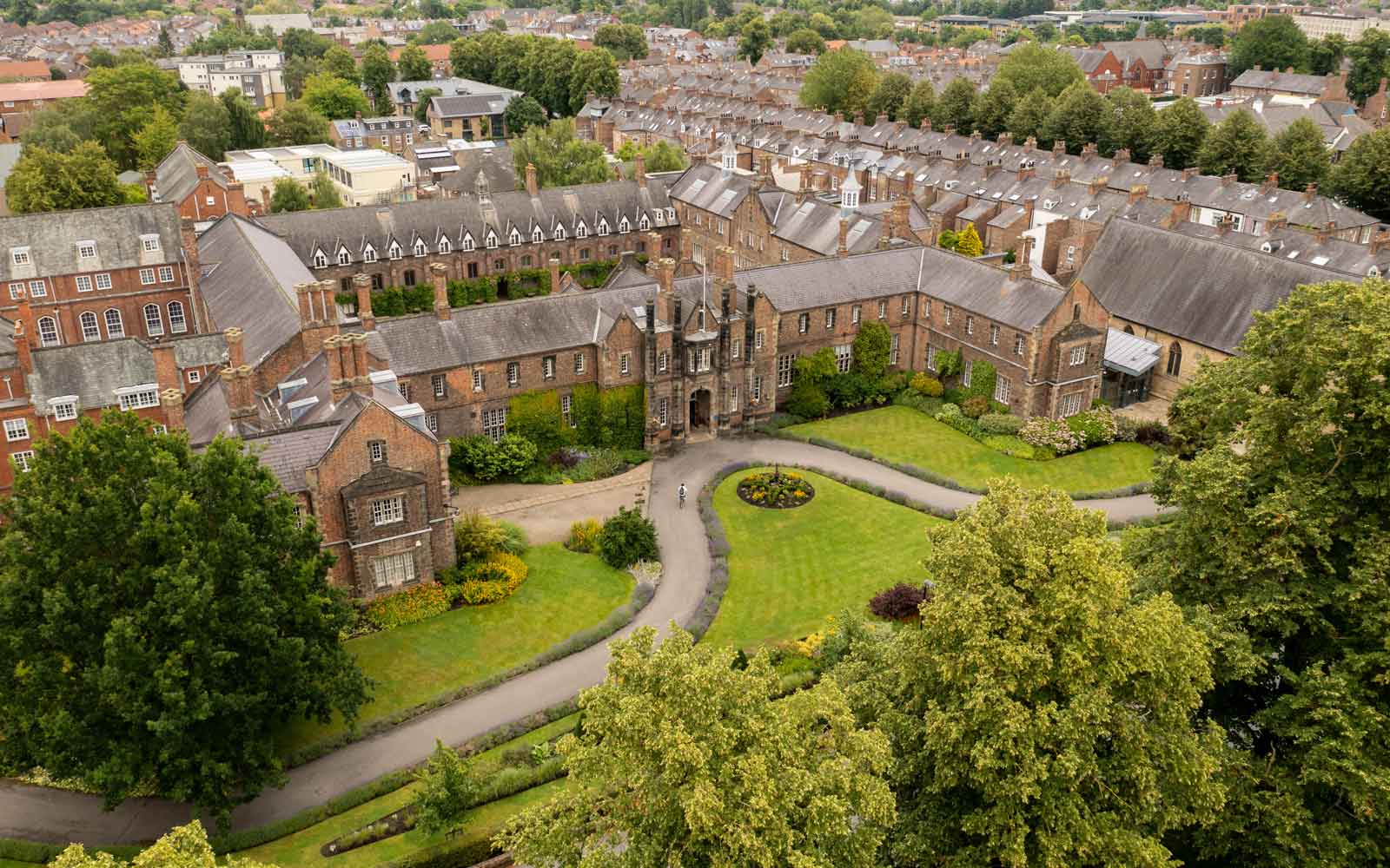 York St John University campus quad building.