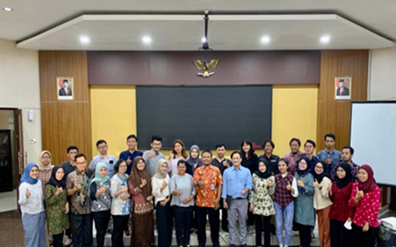 A group of people standing together