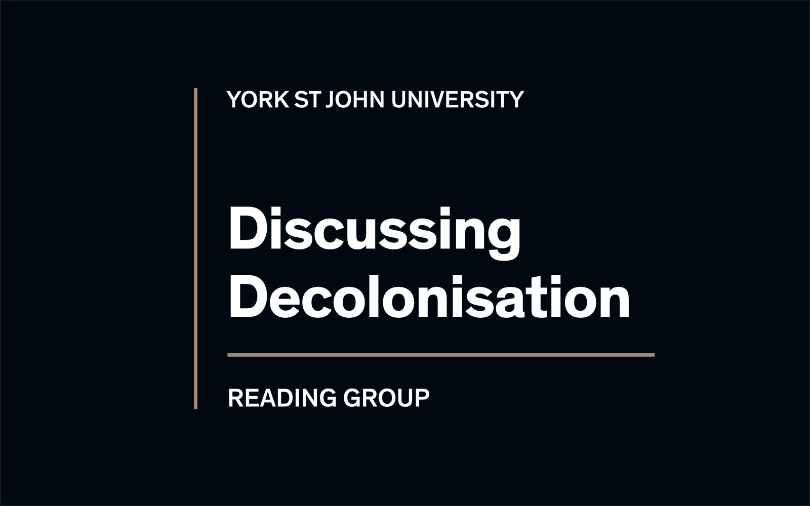 Discussing Decolonisation Reading Group Logo