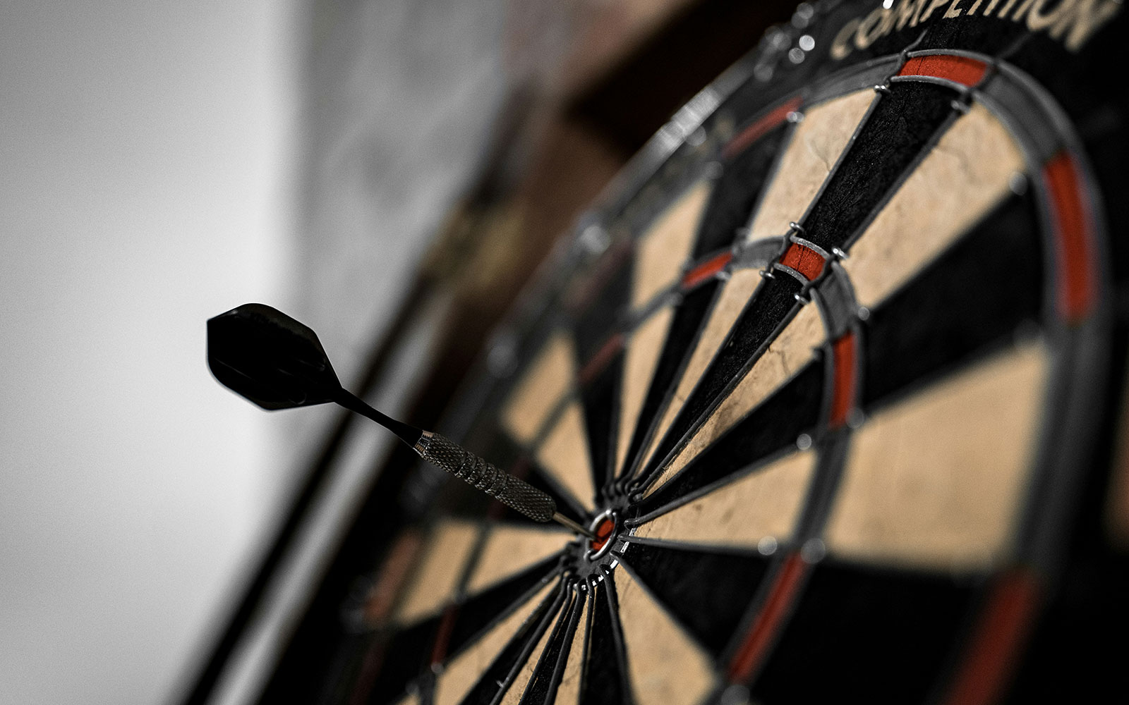 Dart in centre of dart board