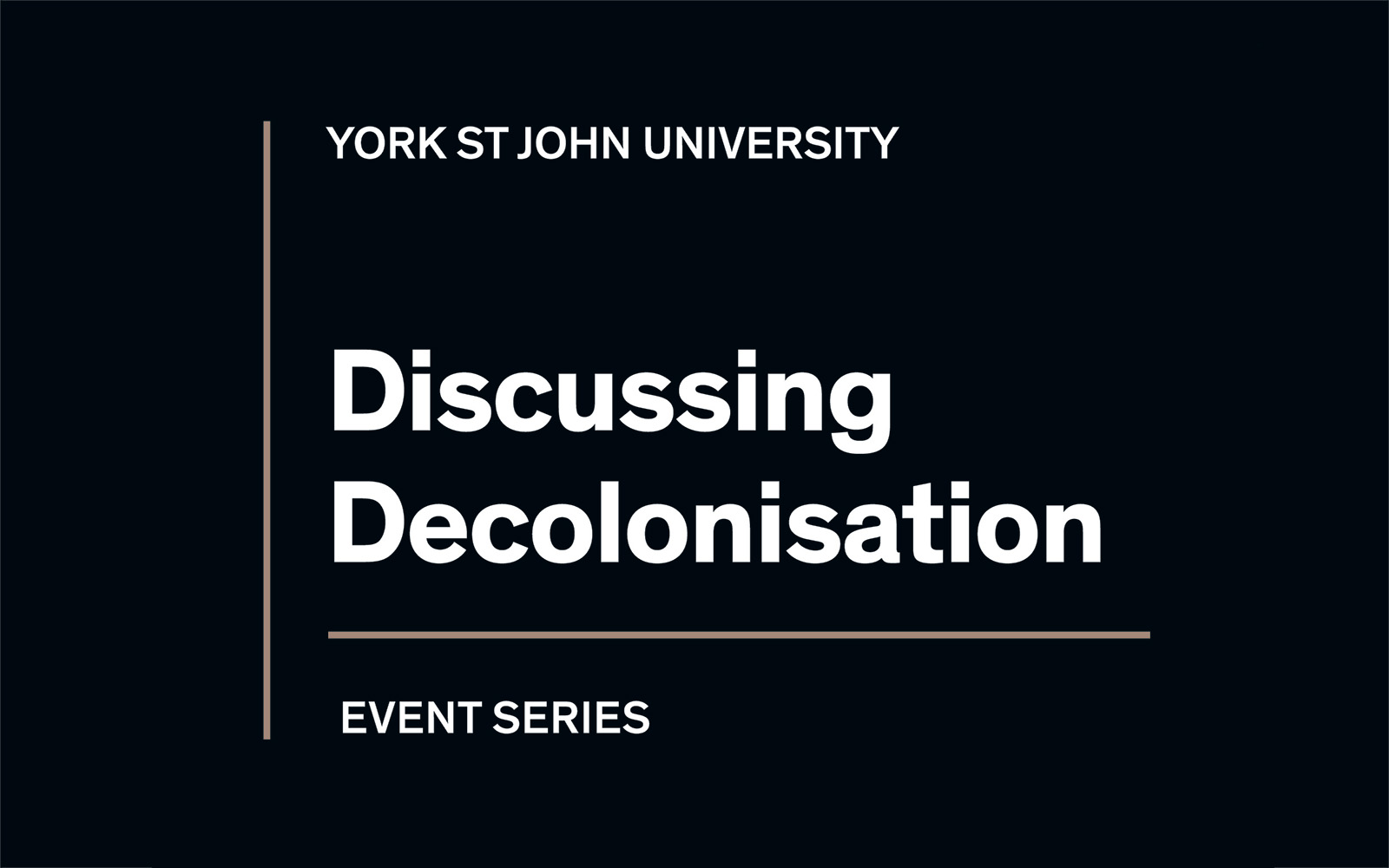 Logo for Discussing Decolonisation Event Series