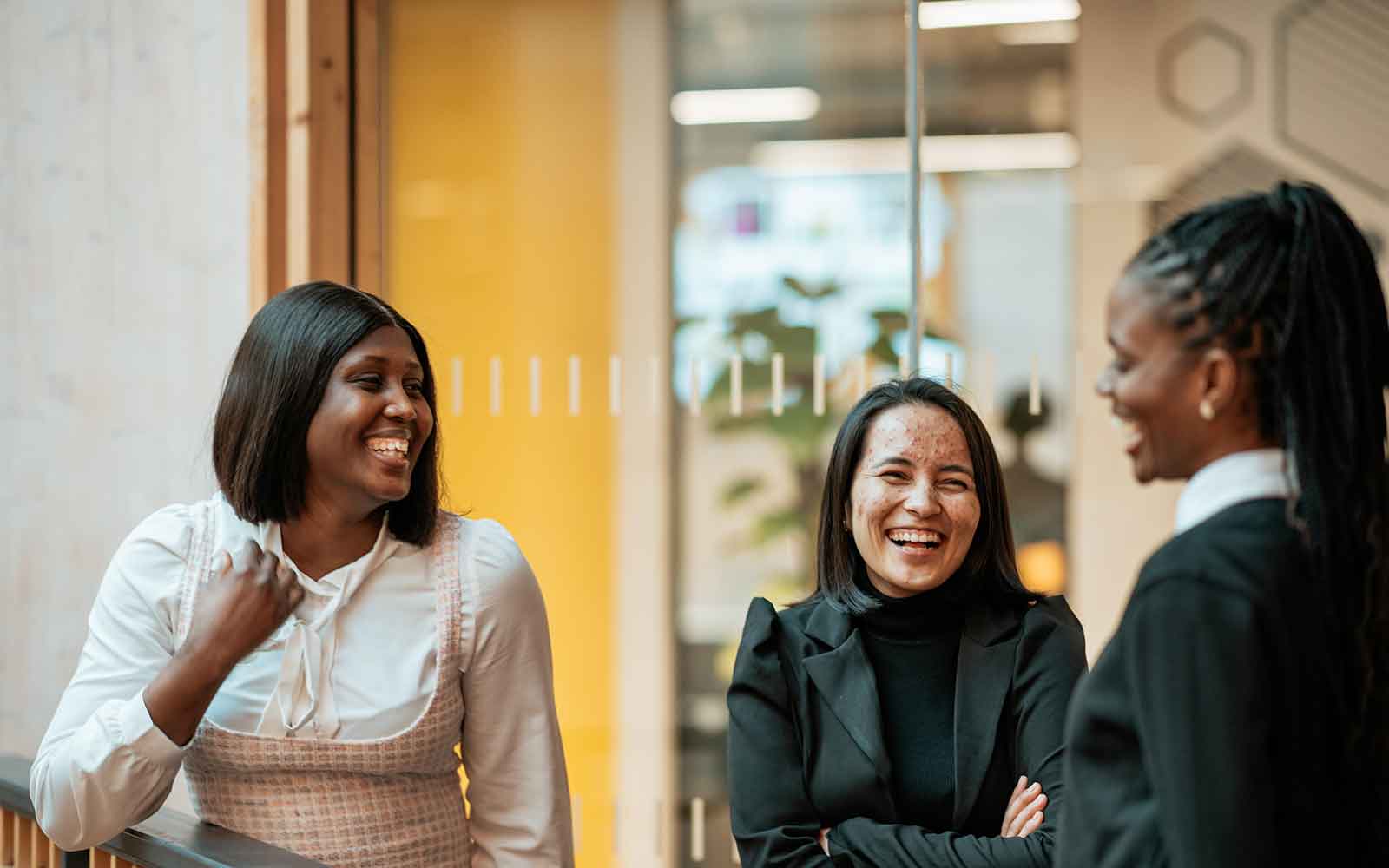 3 students on our London campus
