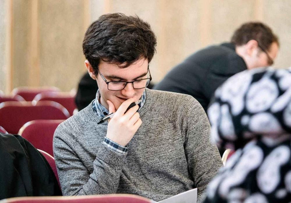 Student reading