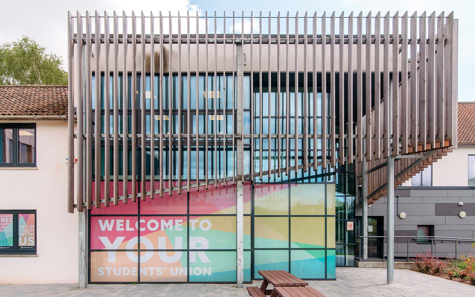 Outside of the SU building