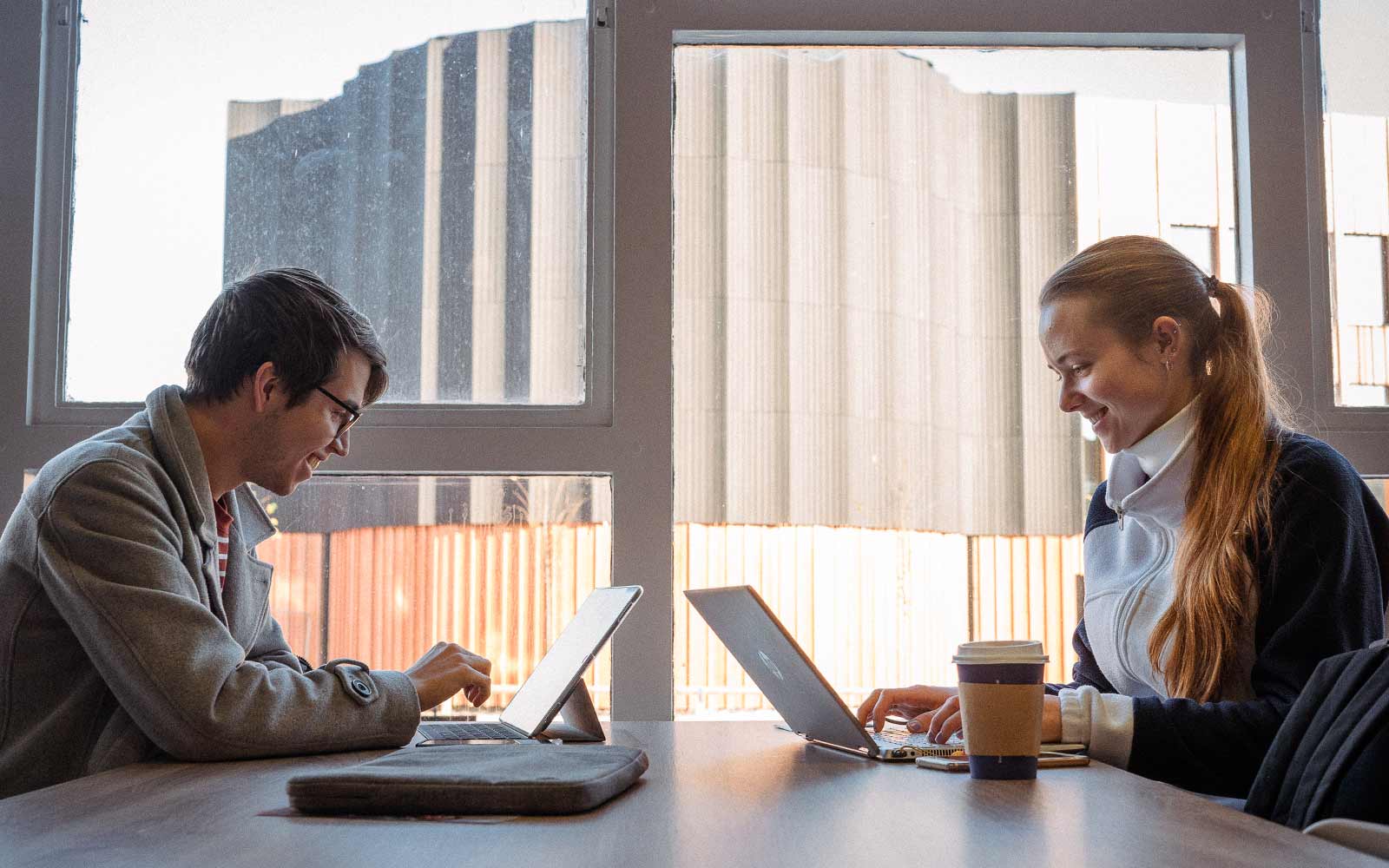 Group of students working together at computer