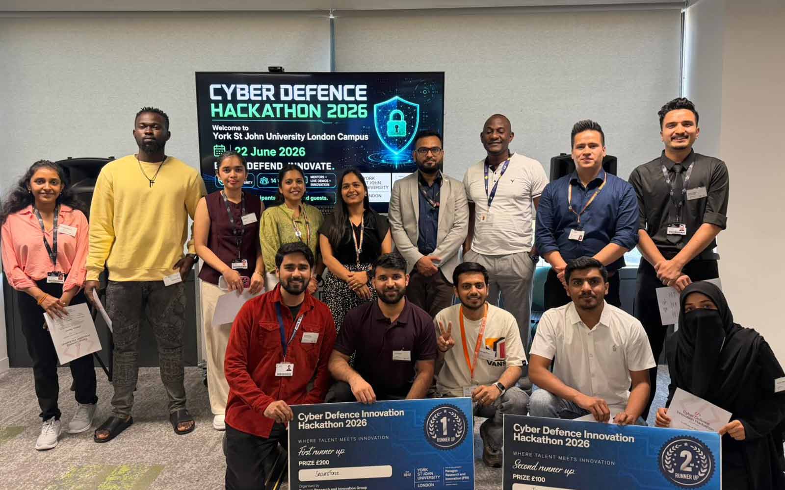 The group at Cyber Defence Innovation Hackathon 2026