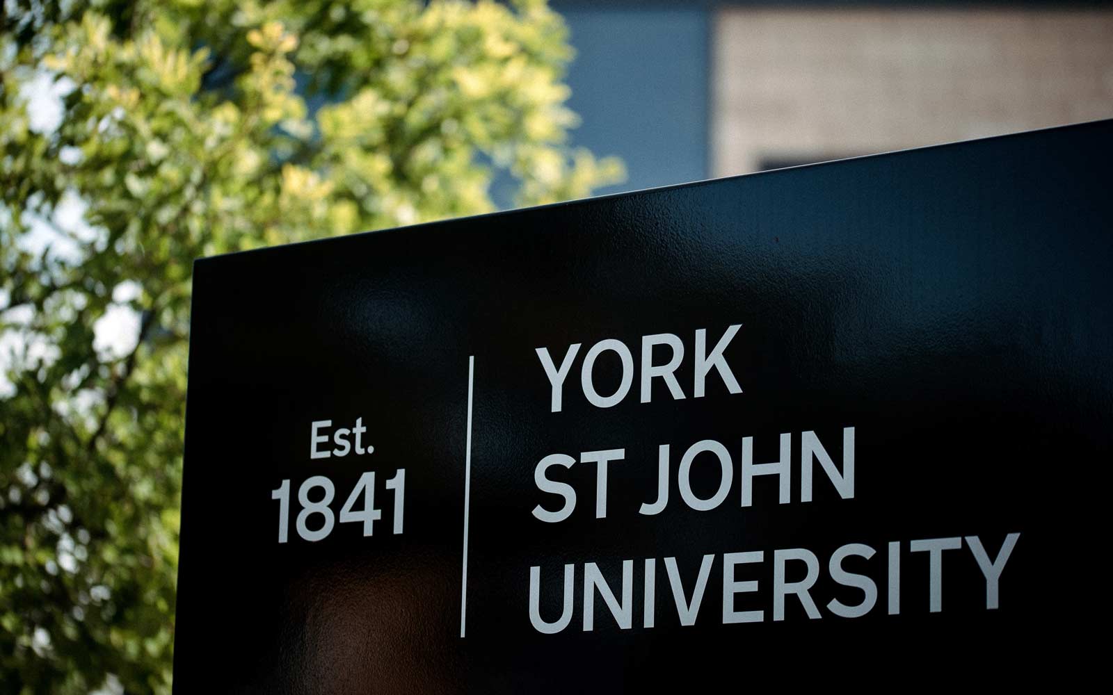 York St John University sign