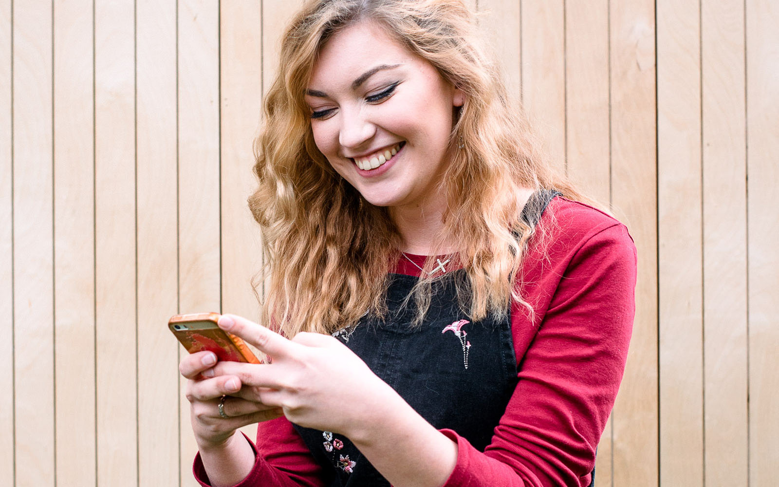 Student on the phone