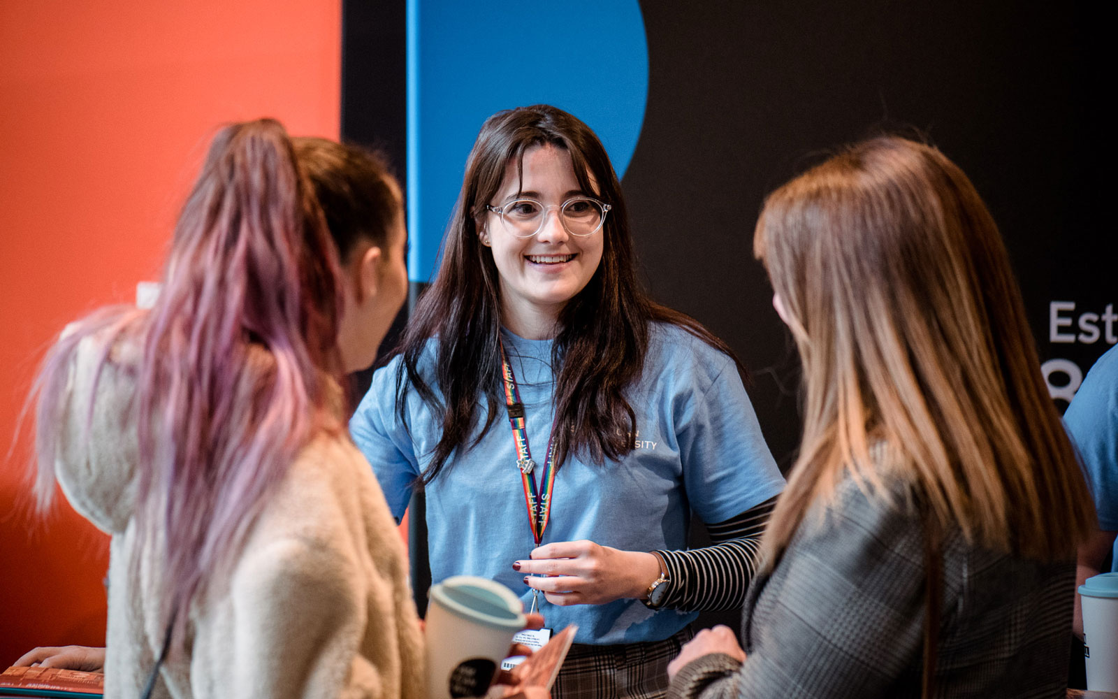 Student ambassador helping students
