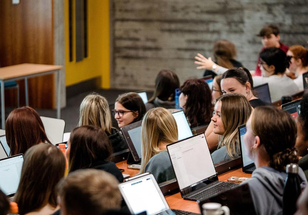 Students in lecture theatre