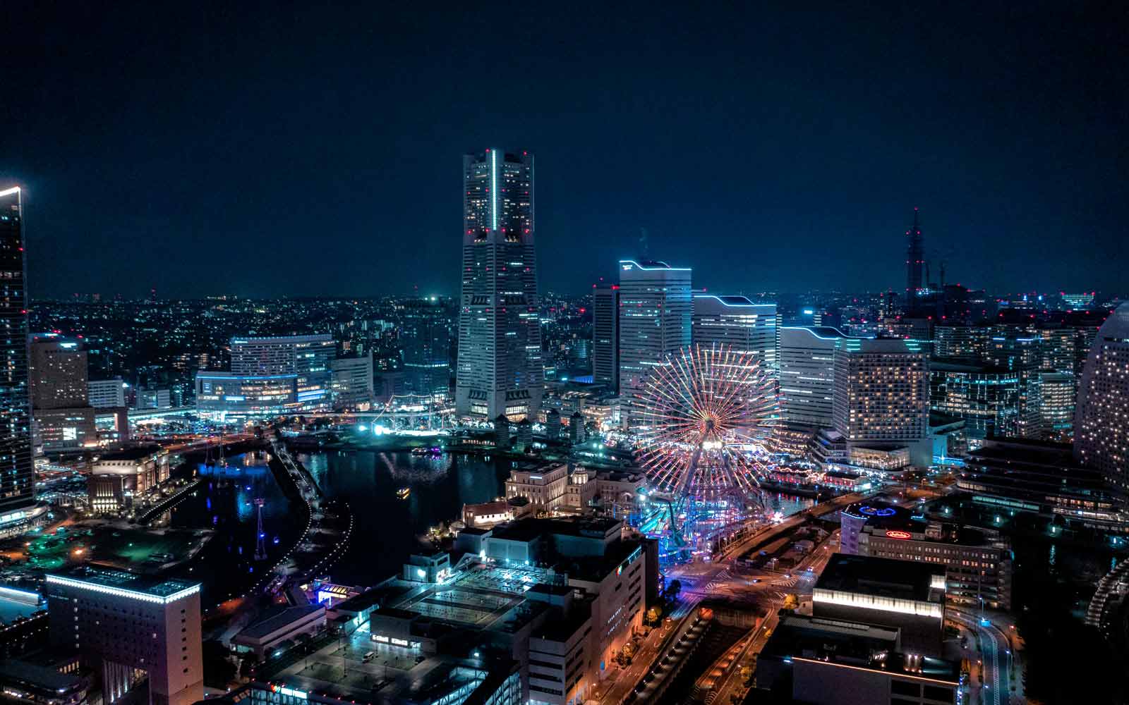 City view at night, Yokohama Japan. Photo by Alex Mesmer on Unsplash.