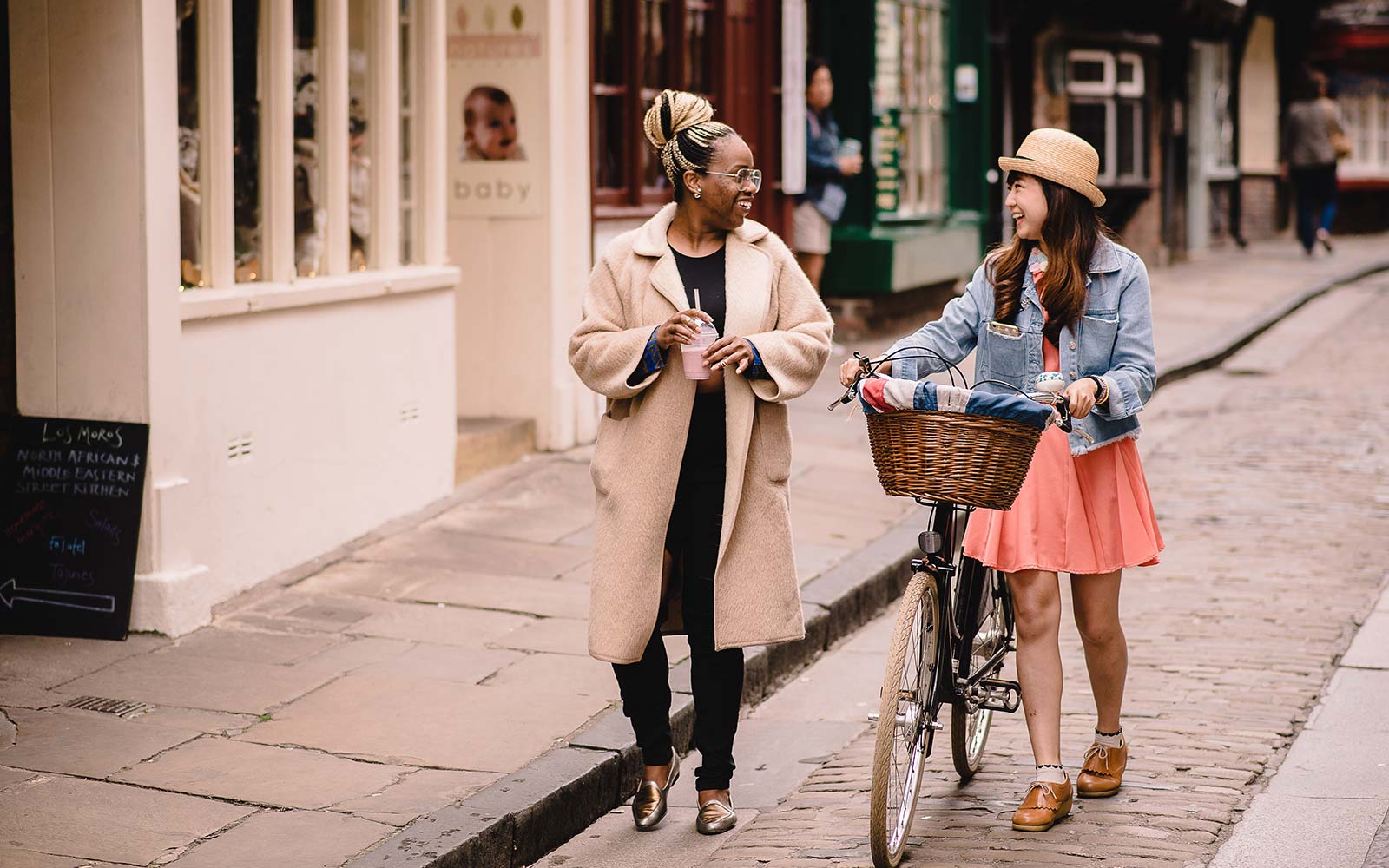 Students walking down the Shambles in York