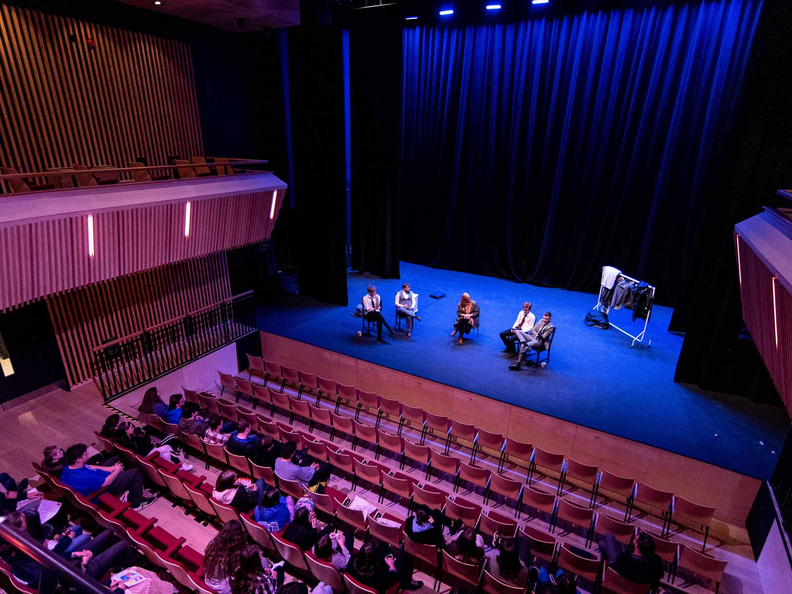 Wide view of the Creative Centre theatre.