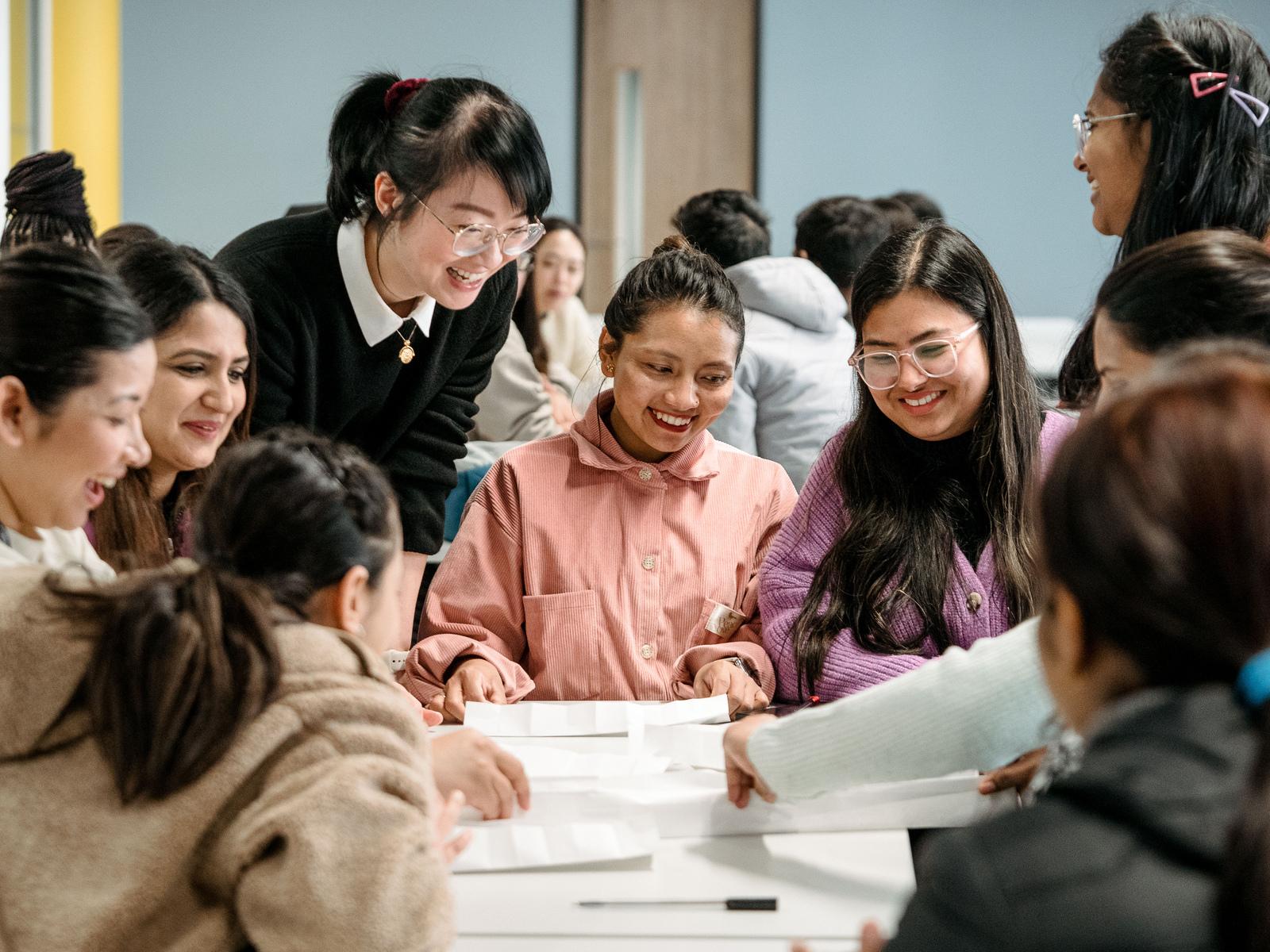 Students working in group