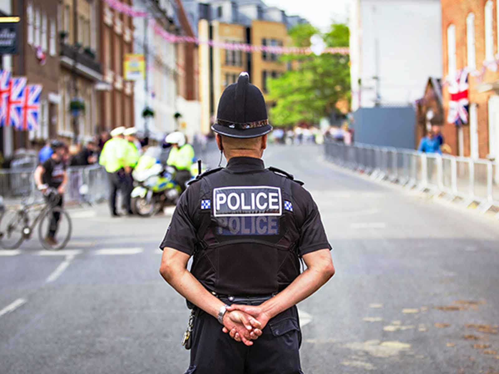 Police officer in a street