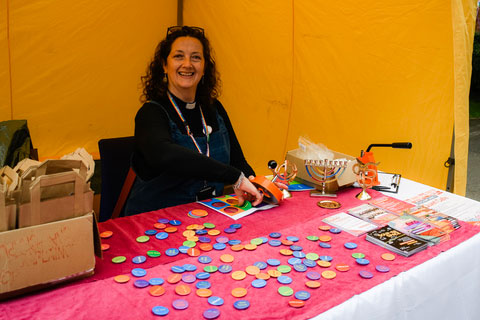 University Chaplain at a Welcome Week event.