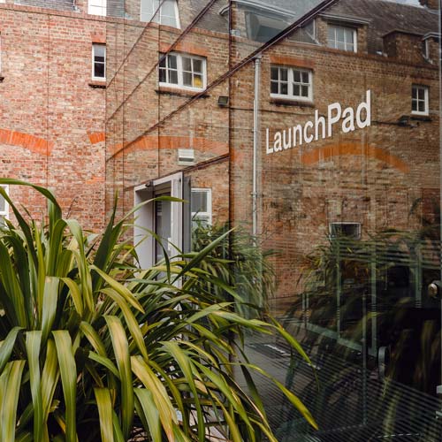 Outside of LaunchPad in Holgate building