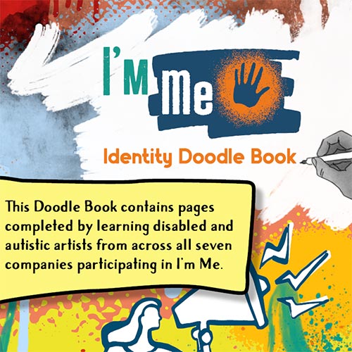 Front cover of collated identity doodle book