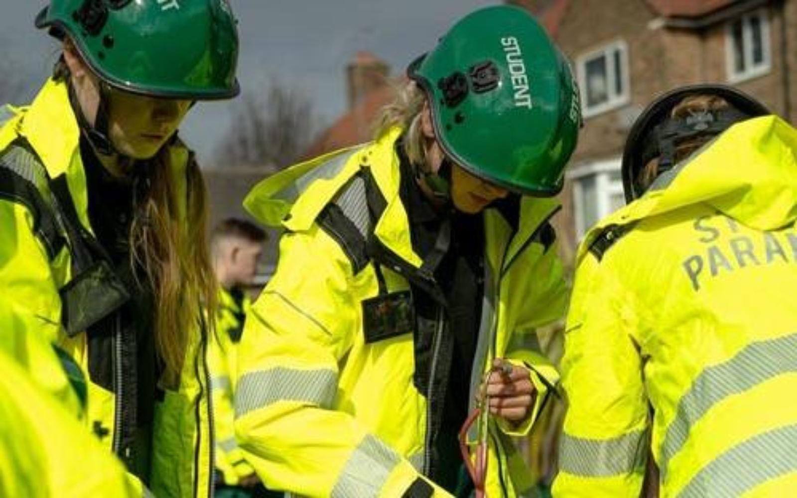 Paramedic Science students practising skills.