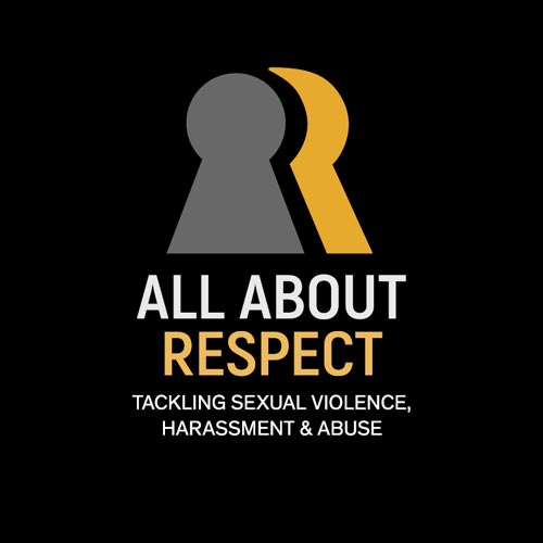 All About Respect logo with strapline 'Tackling sexual violence, harassment and abuse'