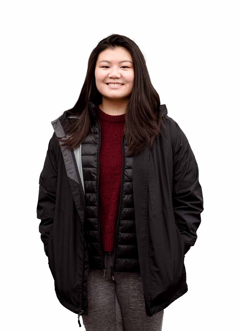 Female student smiling at camera