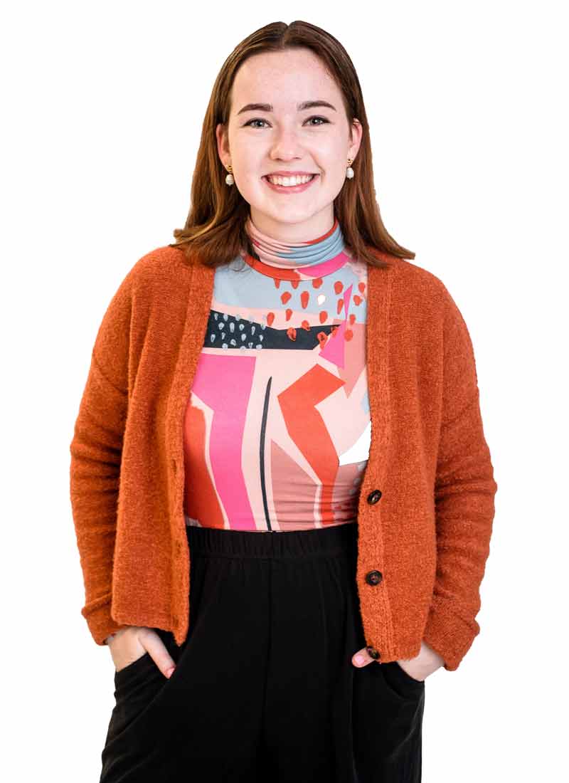 Female student smiling at camera