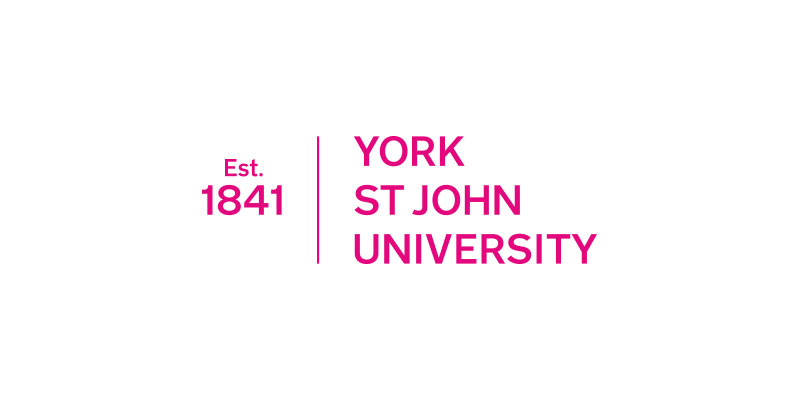 York St John University logo in pink