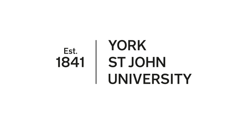 York St John Logo in black on white background.