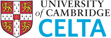 A logo of the University of Cambridge CELTA course