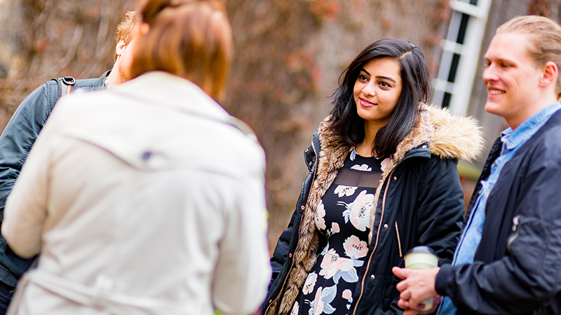 Students on an Open Day