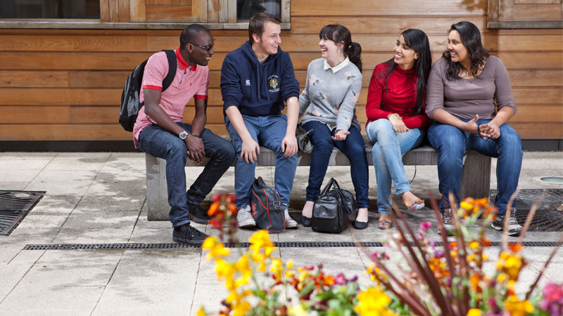 Students outside De Grey