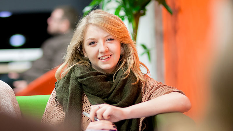 Student smiling