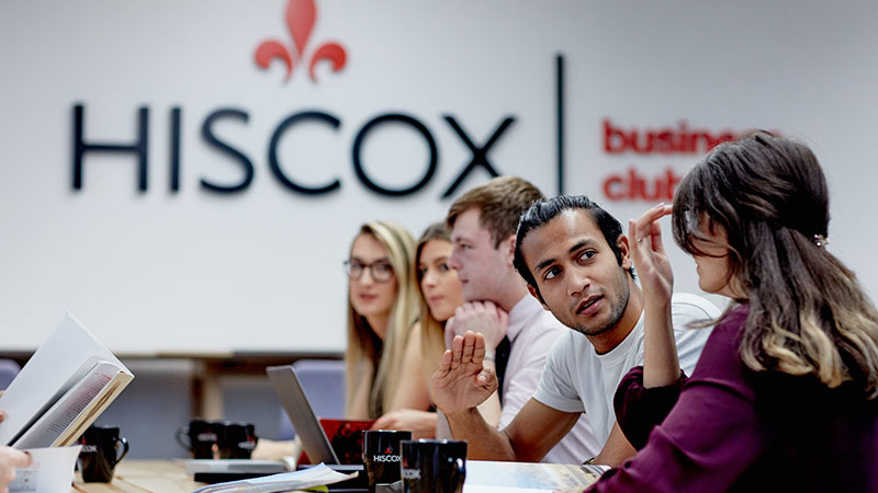 YBS students at Hiscox