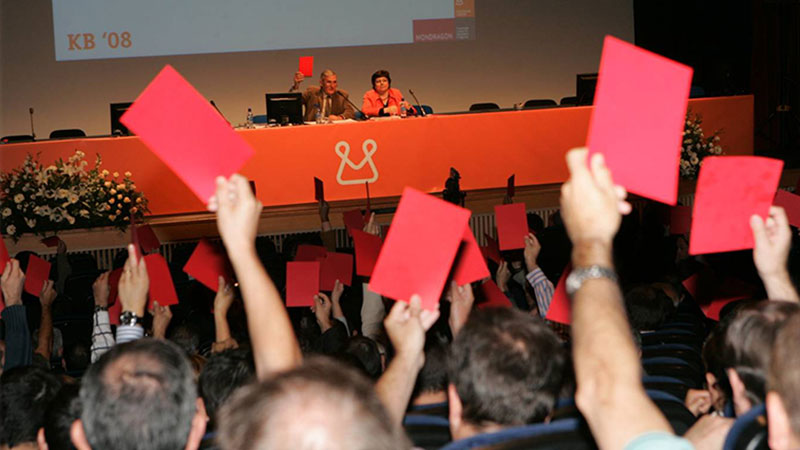 Members of Mondragon cooperative voting on future strategy