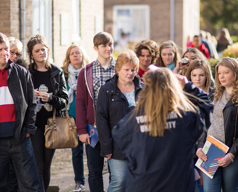 Students on a York St John Open Day
